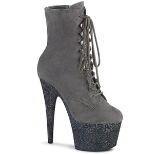ADORE-1020FSMG Grey Faux Suede/Grey Multi Mini Glitter