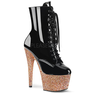 ADORE-1020LG Blk Pat/Rose Gold Glitter