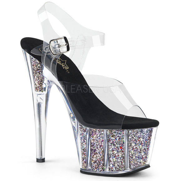 ADORE-708CG Clr/Slv Confetti Glitter